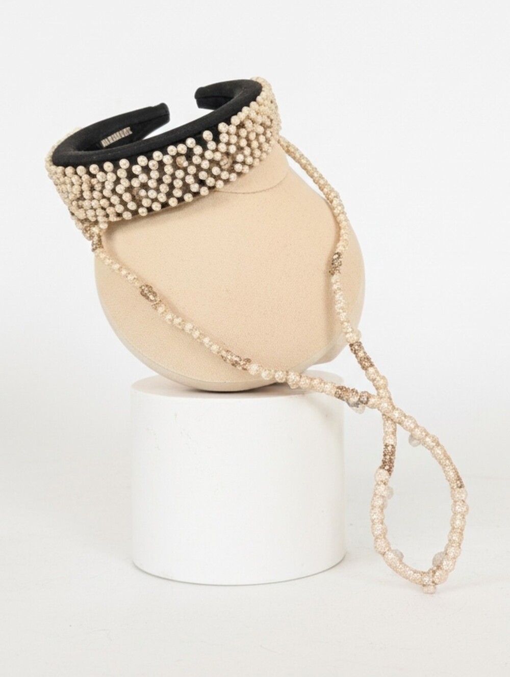 NWT- 36 Inch Neclace & Embellished Headband -Both Glass Pearl & Rhinestone